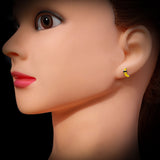 Childrens 925 Sterling Silver Cool Banana Stud Earrings