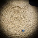 Childrens 925 Solid Sterling Silver CZ Whale Necklace