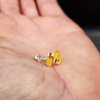 925 Sterling Silver Rubber Duck Stud Earrings