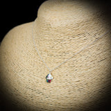 Childrens 925 Solid Sterling Silver & Colored CZ Cupcake Necklace