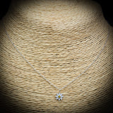 Childrens 925 Solid Sterling Silver & CZ Daisy Necklace