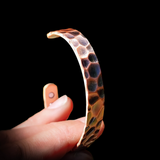 Copper Magnetic Hammer Finish Cuff Bracelet