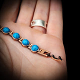 Copper Magnetic & Turquoise Chain Bracelet