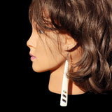 Drop Paua Bottom Bone Carving Earrings
