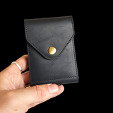 (CLEARANCE) Genuine Leather Fold Over Card Holder - Multiple Color Options
