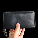 Genuine Leather Clutch Purse - Black