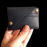 Genuine Leather Fold Over Card Holder - Multiple Color Options