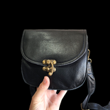 Genuine Leather Hand bag - Black