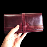 Genuine Leather Purse - Burgundy