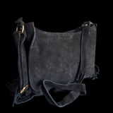 Genuine Leather & Cow Hair Tote Bag - Black & Patchwork Cow Hair