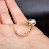 Handmade Solid 925 Sterling Silver, Natural Aquamarine & Moonstone Double Stone Ring