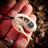Kiwi Bone Carving Pendant Necklace - NZ Maori Inspired