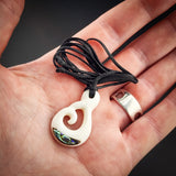 Koru Twist Bone Carving Pendant Necklace