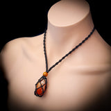 Adjustable Empty Macrame Stone Holder Crystal Pouch Necklace
