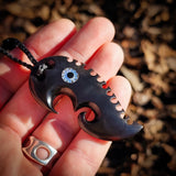 Manaia Notched Hook Bone Carving Pendant Necklace - NZ Maori Inspired