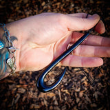XXL Black Hook Bone Carving Pendant Necklace - NZ Maori Inspired