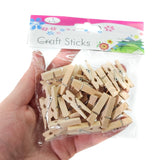 60pcs Mini Wooden Craft Pegs