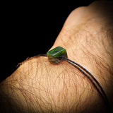 NZ Greenstone Pounamu Cube Double Strand Bracelet