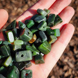 10x NZ Greenstone Pounamu Irregular Beads