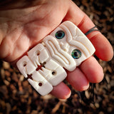 Hei Tiki Bone Carving Pendant Necklace