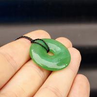 30mm Natural Aventurine Donut Pendant Necklace