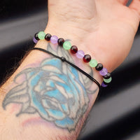Adults Bracelet - Polished Cherry & Pastel Chalcedony