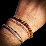 6mm Natural Tigers Eye Elastic Bracelet