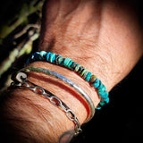 Natural Turquoise Chip Elastic Bracelet