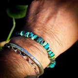 Natural Turquoise Chip Elastic Bracelet