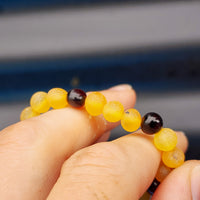 Adults Bracelet - Raw Honey & Polished Cherry Amber