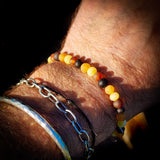 Raw Mixed Baltic Amber Elastic Bracelet