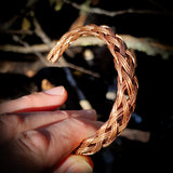 Handmade Solid Copper Wire Wrap Celtic Knot Cuff Bracelet