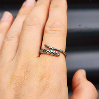 Size T 1/2 - Stainless Steel Octopus Tentacle Ring