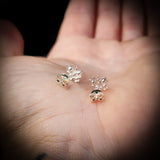 Childrens 925 Sterling Silver & CZ Butterfly Stud Earrings