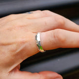 (Y) Solid 925 Sterling Silver Diamond Cut Band Ring