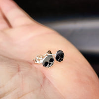 925 Sterling Silver Skull Stud Earrings