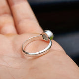 (O) Solid 925 Sterling Silver & Natural Moonstone Rustic Handmade Ring