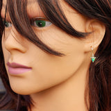 Solid 925 Sterling Silver & Paua Triangle Hook Earrings