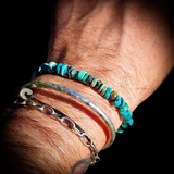 Natural Turquoise Chip Elastic Bracelet