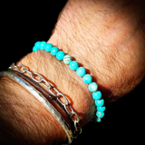 6mm Turquoise Stones Elastic Bracelet