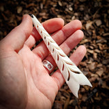 Fish Tails Bone Carving Pendant Necklace - NZ Maori Inspired