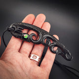 XL Manaia Black Bone Carving Pendant Necklace