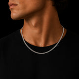 3mm Solid 925 Sterling Silver Curb Chain Necklace
