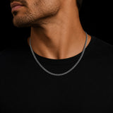 2mm Solid 925 Oxidized Sterling Silver Curb Chain Necklace