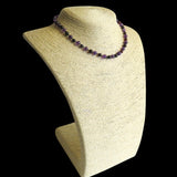 Amber Teething Necklace - Polished Cherry & Amethyst