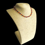 Amber Teething Necklace - Polished Cognac & Amethyst