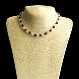 Amber Teething Necklace - Polished Cherry Amber & Rose Quartz