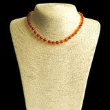 Amber Teething Necklace - Polished Cognac