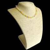 Amber Teething Necklace - Raw Butter & Pastel Chalcedony