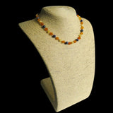 Amber Teething Necklace - Raw Butter, Honey & Lapis Lazuli